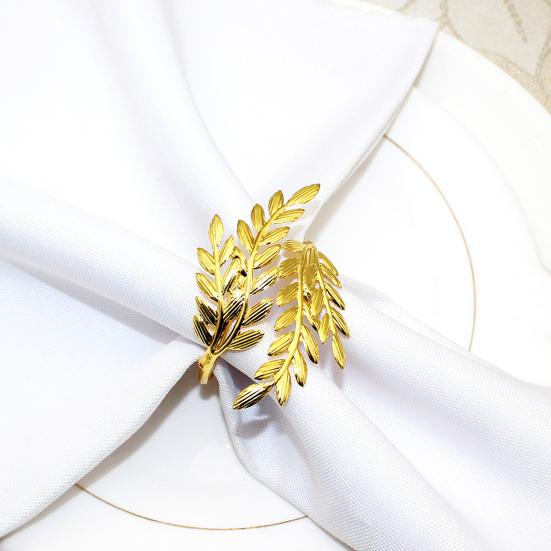 12 Pcs Wheat Head Napkin Rings Reusable Metal Napkin Holders Decorative Napkin Rings for Home Hotel Dining Table Parties Decor