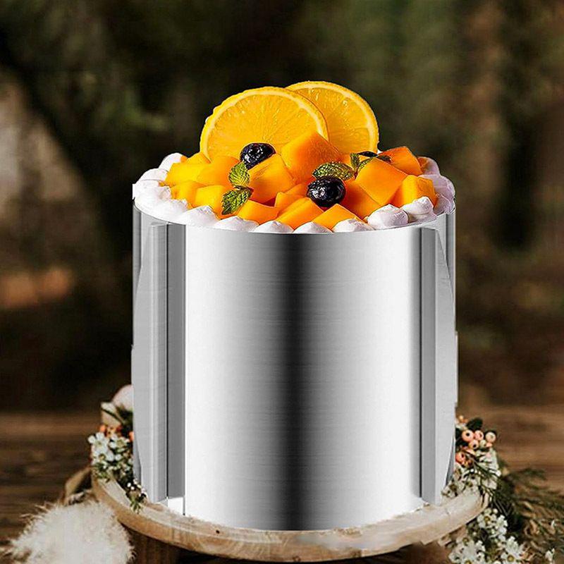 

Stainless steel Baking Ring 20 cm High Cake Form Round Molds Pastry Frame Supplies Decorating Tools Dessert Baking Accessories CN