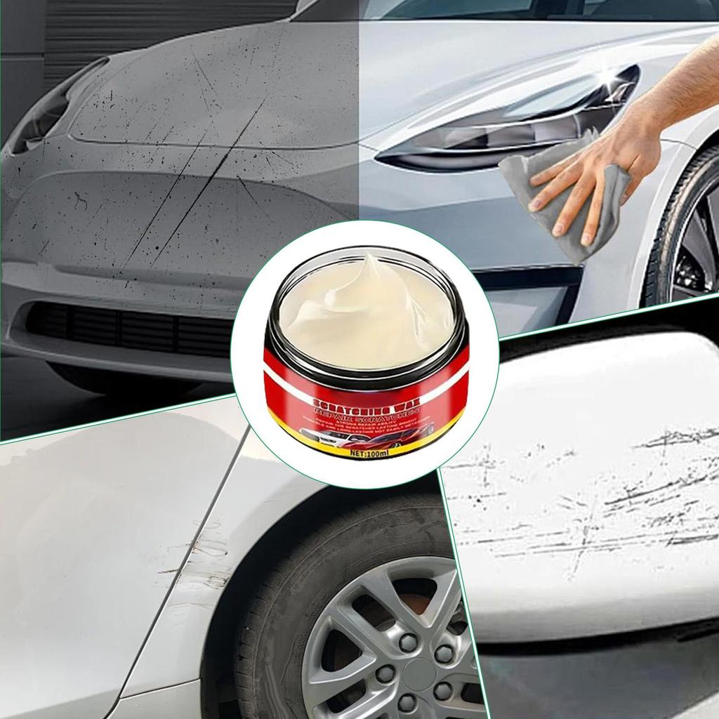 100ml Car Wax For Scratches Car Scratch Repair Long-Lasting Polishes Cleaner Restorer With Sponge Paint Convenient Marine Auto