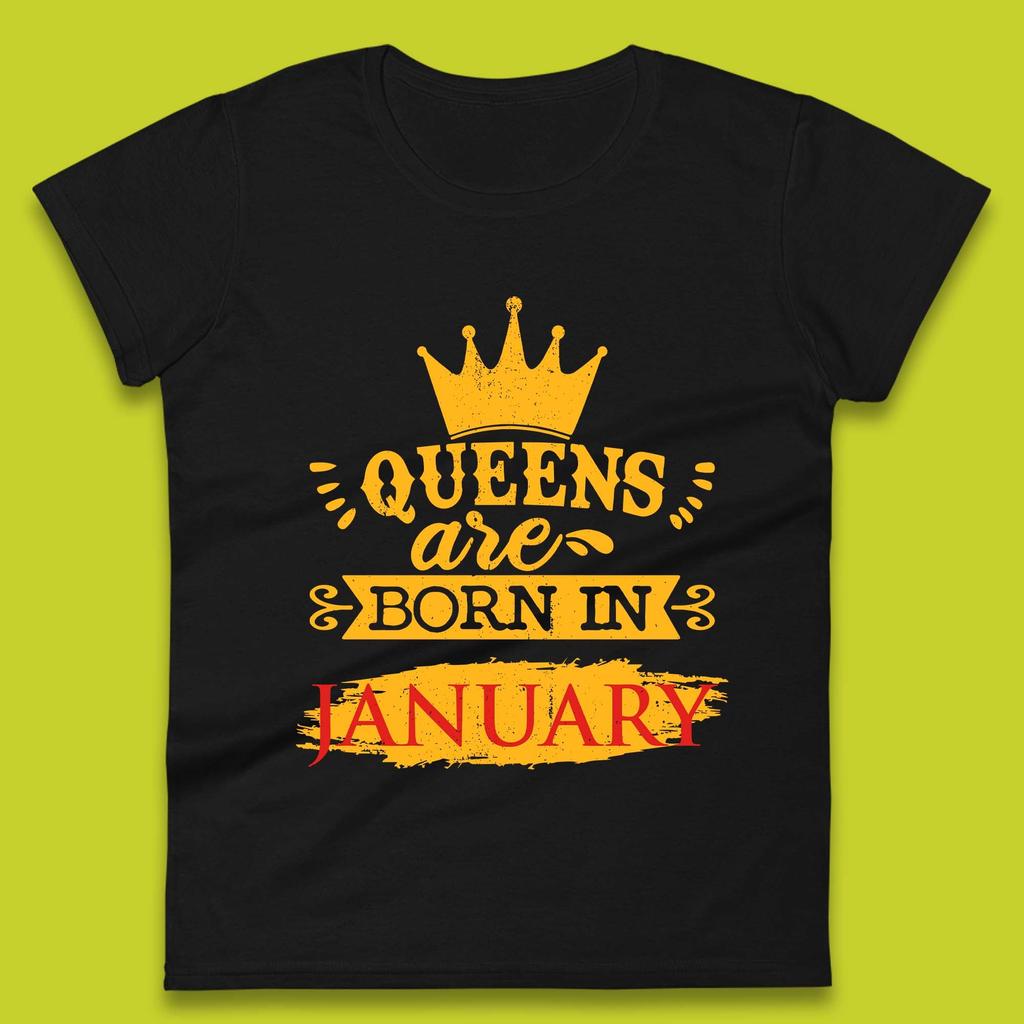 Les Reines Naissent en Janvier T-shirt Femme Hauts Homme T-shirts Unisexe
