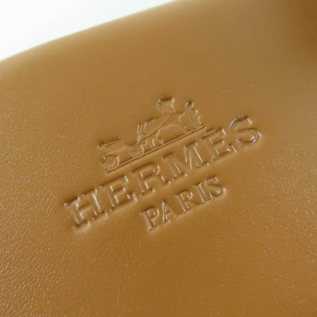 Makellose HERMES Sandalen Eze 30 H-Logo Plateau Natur Kalbsleder Damen 38 Gebraucht