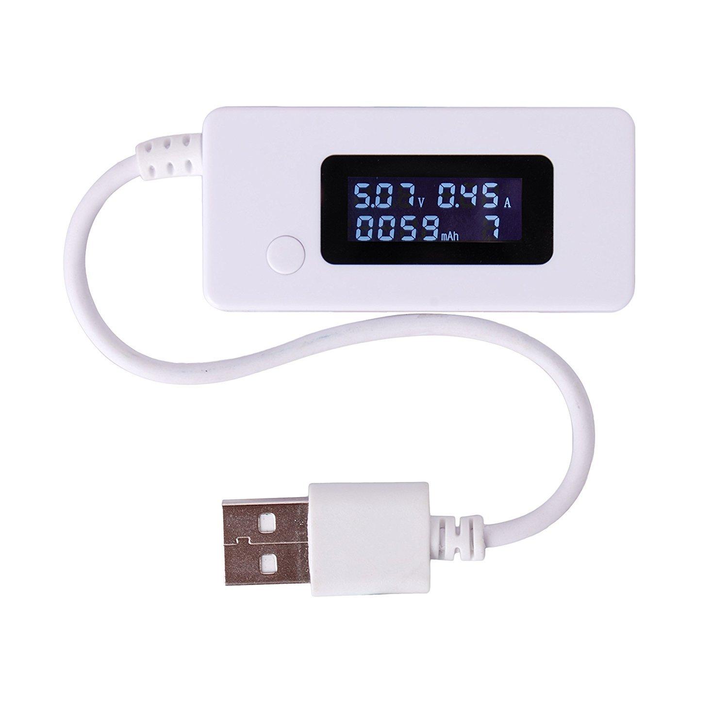 

Professional Digital 6000 DC AC Voltage Resistance Capacitance Test Device with Test Leads Multimeter, Counts, Ammeter, (USB Voltage)