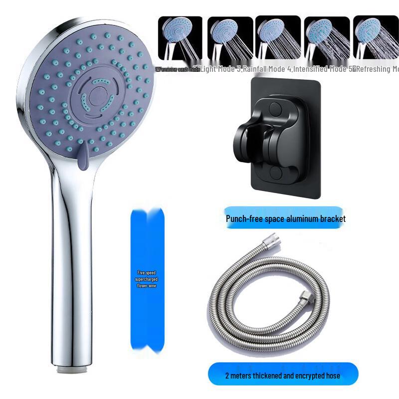 ZISIZ 5-Mode Pressurized Stainless Steel Shower Head