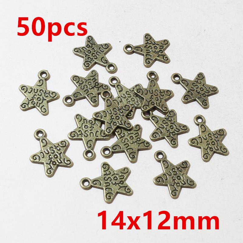 10-50pcs Alloy Metal Star Charms Pendant for Necklace Bracelet Earrings DIY Jewelry Making Accessories Findings Crafts