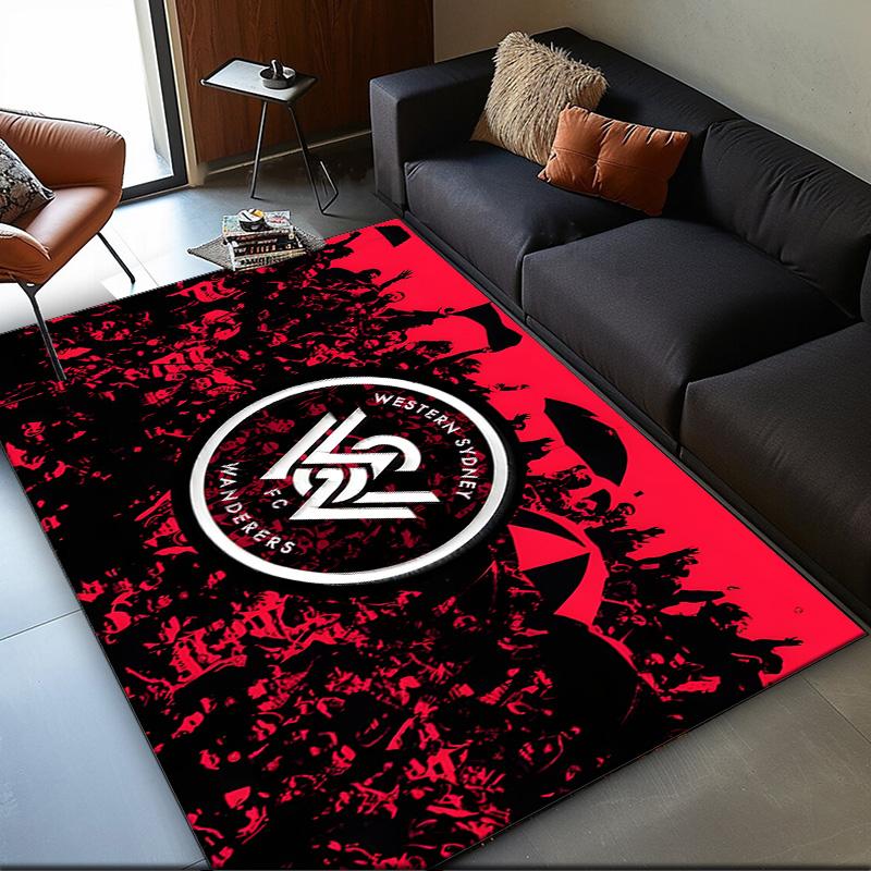 1PC rug Western Sydney Wanderers Fc Carpet, Chair Rug,Area Rug for Office Bedroom living rooms bedroom, Doormat decor Christmas fan gifts