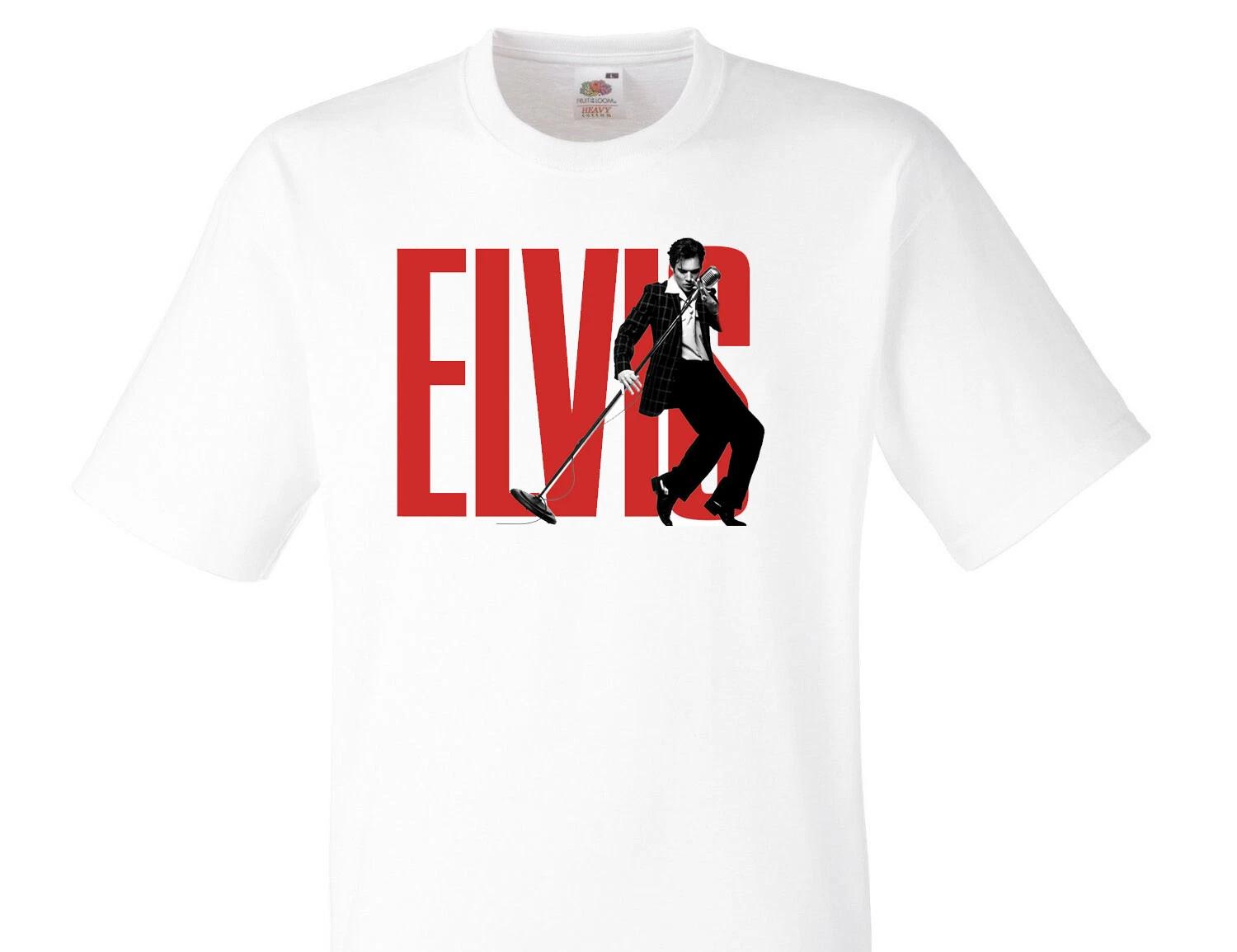 Elvis Presley Rock`nRoll Rock Music White T-Shirt -026-W- 2XL