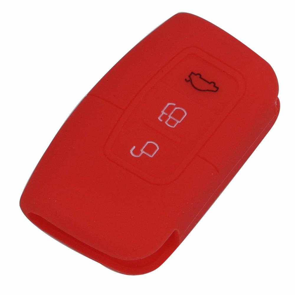 Jingyuqin Novinka 3tlačítkové dálkové silikonové pouzdro na klíč od auta Smart Key pro Ford