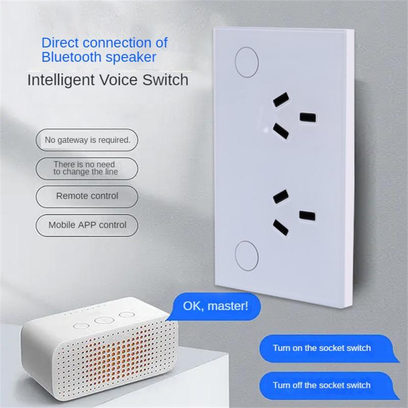 Corui Tuya Wifi Smart Socket 15a Double Au Plug Smart Touch Switch Support Smart Life App Light Wall Button Alexa Google Home