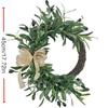 Spring and Summer Olive Bow Wreath Simulation Wreath Door Hanging Wall Hanging Home Farmhouse Decoration