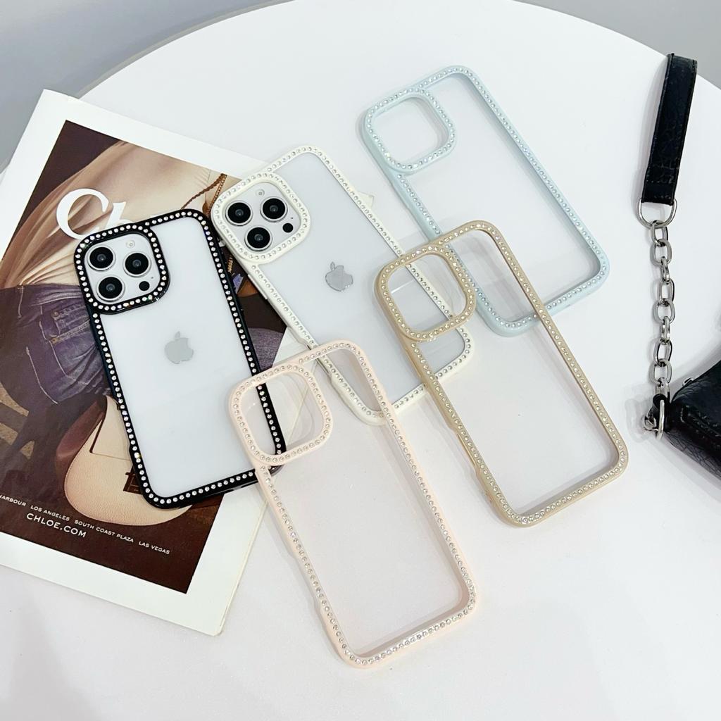 Diamond Shell Simple Ins Wind Suitable for Apple 16PROMAX Internet Celebrity Apple 15PRO All-inclusive Anti-drop Mobile Phone Case