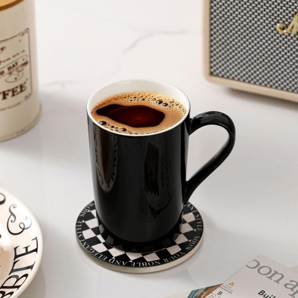 Black And White Ceramic Mug Creative Hotel Special Water Cup Couple Cup Homestay Feeling High Value Coffee Cup Simple