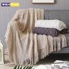 Khaki Oversized Throw Blankets for Couch Lightweight Decorative Blankets and Throws, Boho Warm Knit Blanket for Men and Women