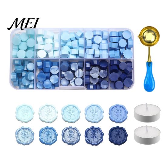 Wax Seal Kit Kit, with Sealing Beads Spoon And Candles, Stationery Decoration DIY Stamp for Wedding Invitations Envelopes Crafting Accessories