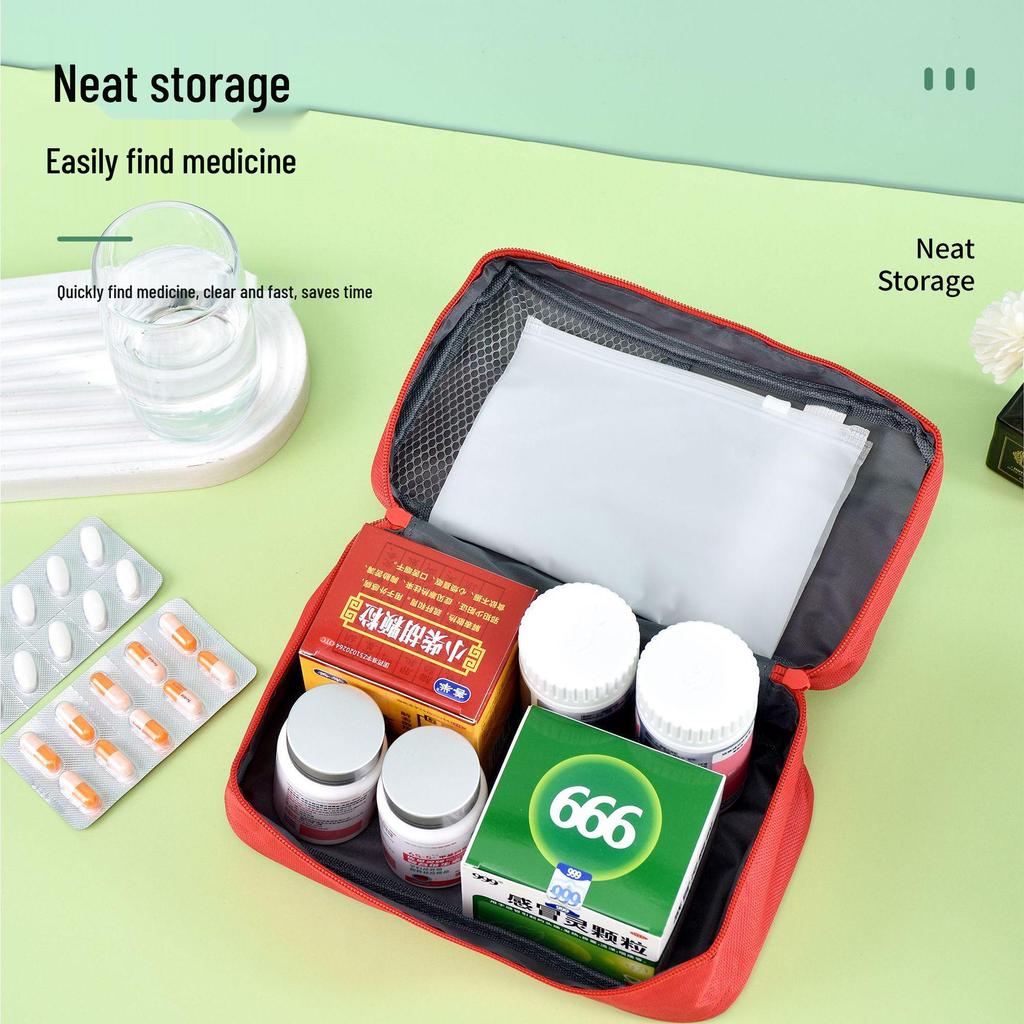 Portable Foldable Travel Medicine Bag - Large Capacity Emergency & Household Storage