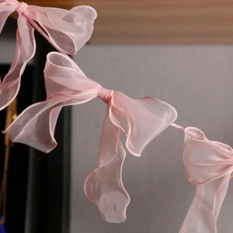 Top Quality Pink Bowknot Banner Hanging Pendant Garlands For Girls Princess Birthday Party Decor Baby Shower Wedding Party Photo