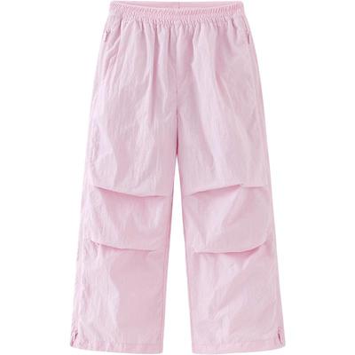 Minibala Girls' Summer Lightweight Breathable Parachute Pants