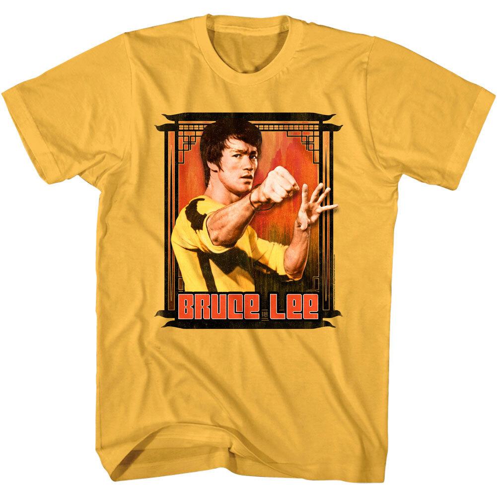 Bruce Lee Yellow Jumpsuit Pagoda Men T Shirt L