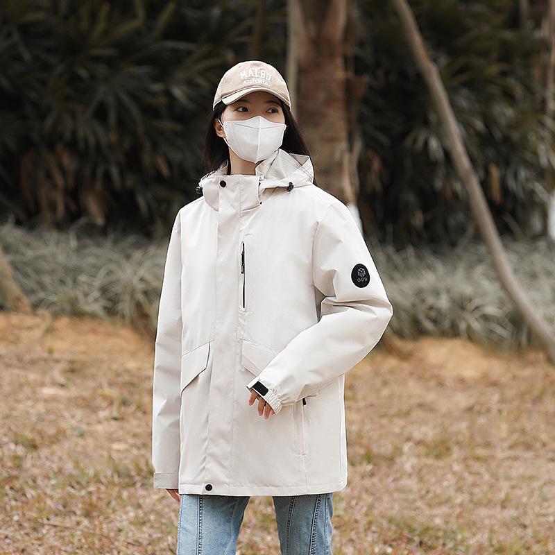 

Горная однослойная ветровка - Куртка для пар на весну/осень для активного отдыха, походов и путешествий, свободного кроя и износостойкая L