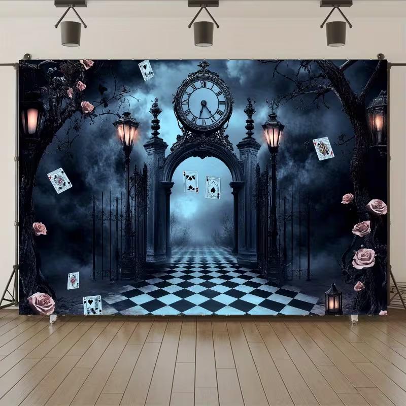 2D Alice In Wonderland Backdrop, Themed Party Photo Background