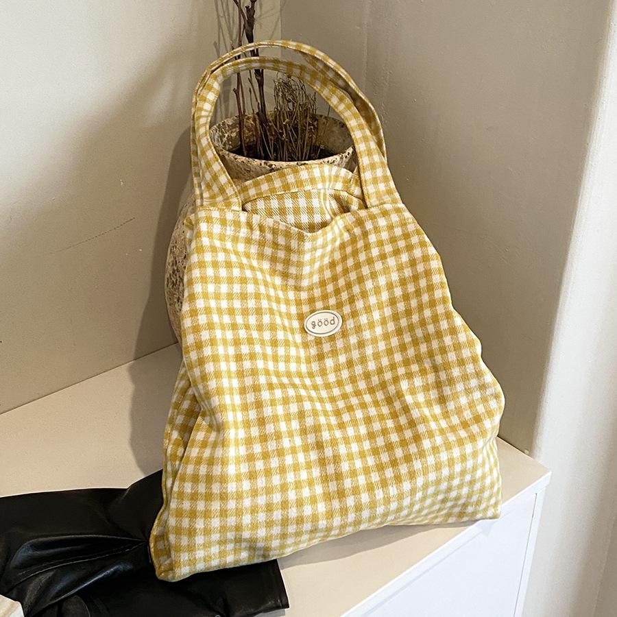 Casual Plaid Large-capacity Bag Women's New Shoulder Bag Casual Versatile Tote Bag