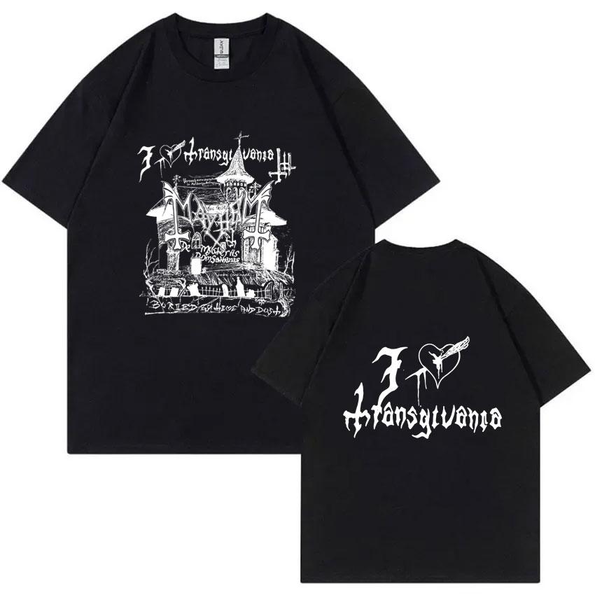 Rock Band Mayhem Death Black Metal Style Tshirt Unisex Women Fashion Oversized Crewneck T Shirts Unisex Vintage Gothic Streetwear