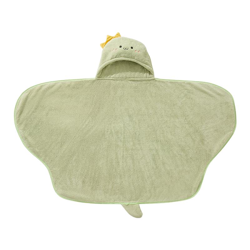 Beitaishi Baby Hooded Coral Fleece Bath Towel 125x70cm