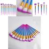 Mermaid Spiral Pattern 12 Piece Makeup Brush Set With Diamond Handles For Beauty Enthusiasts