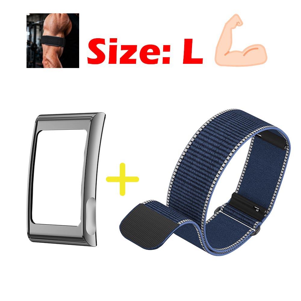 Metallrahmen + Nylonband für Amazfit Helio Armband Armband Bizeps Sport Ersatz Zubehör für Amazfit Helio Armband