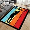 Colorful Golf Silhouette Design Carpet Yoga Living Room Room Decor Children's Crawling Mat Doormat Area Rug Games Mat