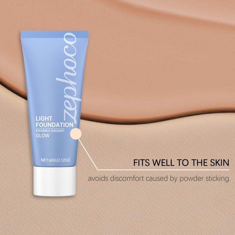 Dark Skin Tone Long-Wearing Concealing Foundation Lightweight Texture Moisturizing Brightening Nourishing Clear Matte Finish