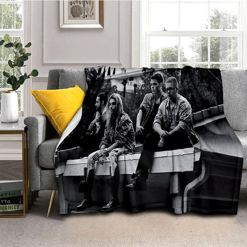2025 New Style Tokio Hotel Rock Band Bill Tom Kaulitz Blanket,Soft Throw Blanket for Home Bedroom Bed Sofa Cover Kids Gift