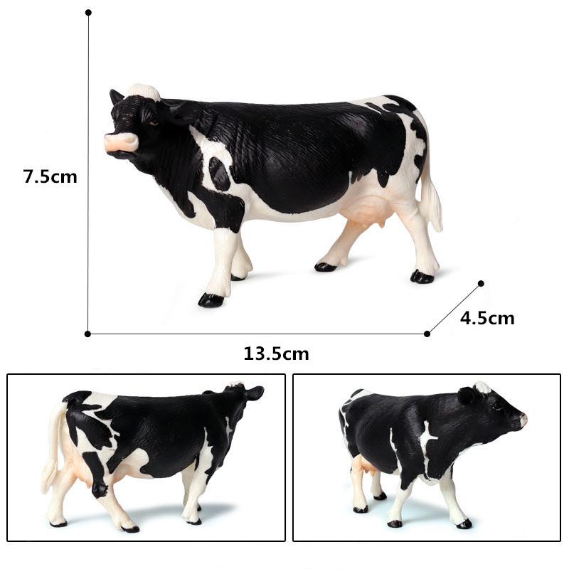 High Quality Action Figure Simulation Animals Model Realistic Design Cattle Cow Bull Home Decor Educational Toys For Xmas Gift