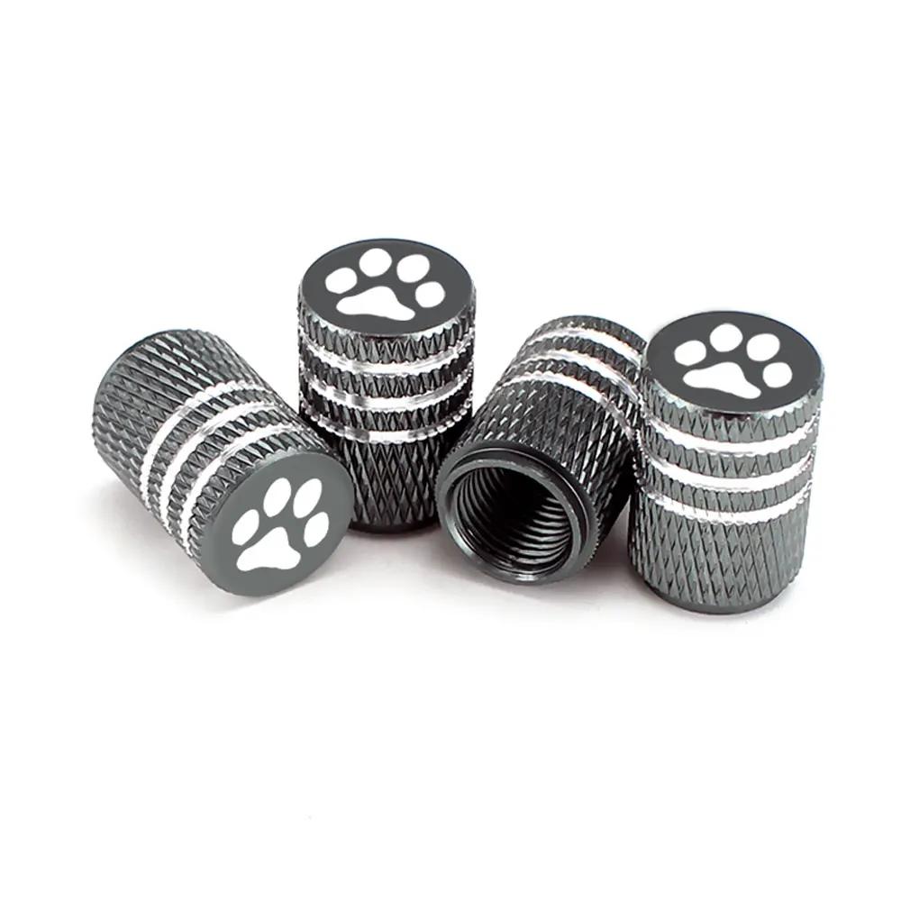 

DSYCAR 4Pcs/Set Bear s Paw Tire Stem Valve Caps Aluminum Car Dustproof Caps Tire Wheel Stem Air Valve Caps New темно серый