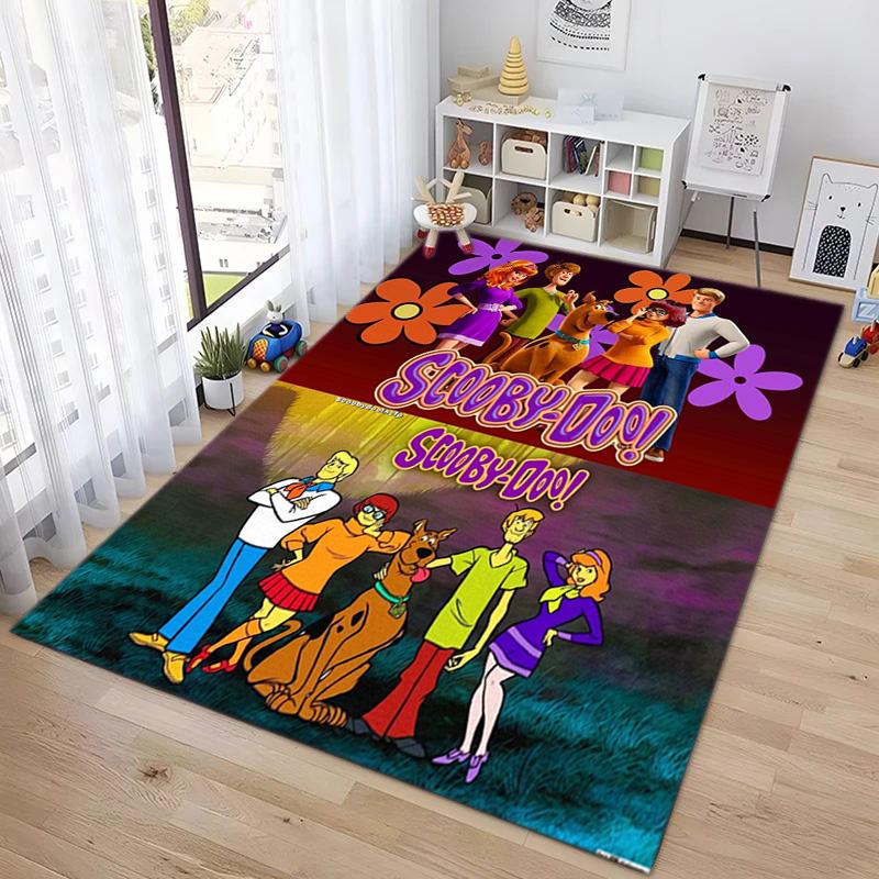 Halloween cartoon comedy adventure movie Scooby-Doo carpet is suitable for living room and bedroom doormats office balcony decorative carpet V3