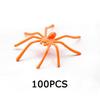 WTEMPO 100PCS Plastic Spiders Halloween Realistic Spiders Black Fake Spiders Small Spider Modle for Prank Haunted House Halloween Party Supplies