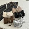 Women Shoulder Bag Fashion Solid Color PU Leather Handbags And Purses Casual Ladies Crossbody For Daily Used