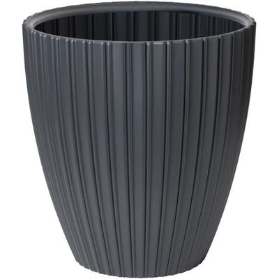 Flower Pot - GARDEN ID - Fancy - 40 X 42 Cm - For Garden, Balconies or Interiors - Anthracite