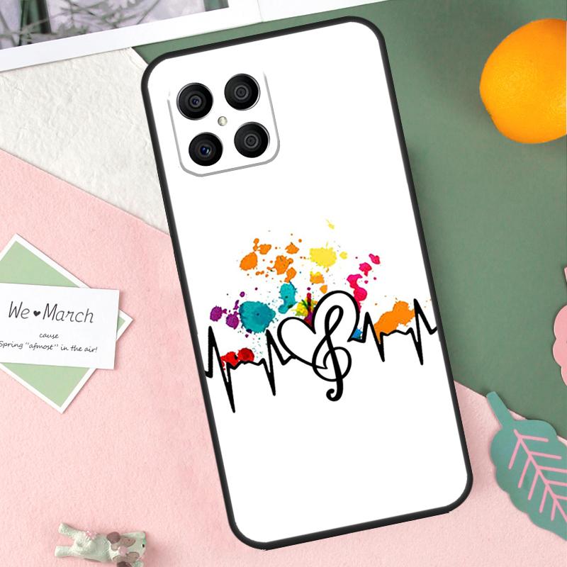 Чехол Музыкальные ноты Скрипичный ключ Для Honor X9b X8b X9a X8a X8 X9 X9c 50 70 90 Lite Honor 200 Pro Magic 7 5 6 Lite Обложка Honor Magic7 Lite