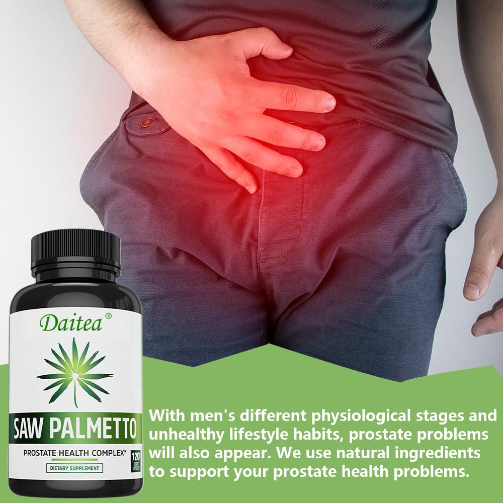 Saw Palmetto Capsules: Supports Prostate and Urinary System Health 120 Capsules