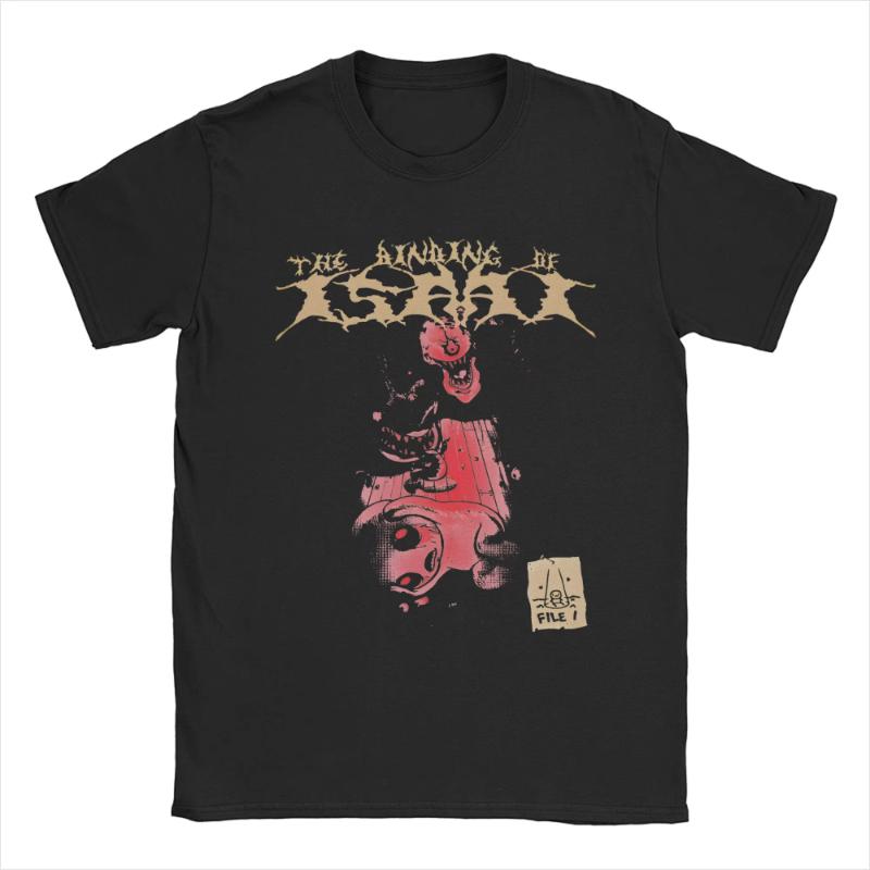 Awesome The Binding of Isaac Video Game TShirt Men O Neck Pure T Shirts Cartoon 90s Short Sleeve Tees Plus Size Tops