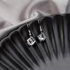Simple Temperament Small Square Zircon Earrings, Fashionable Small And Fresh Three-Dimensional Diamond-Encrusted Short Earrings