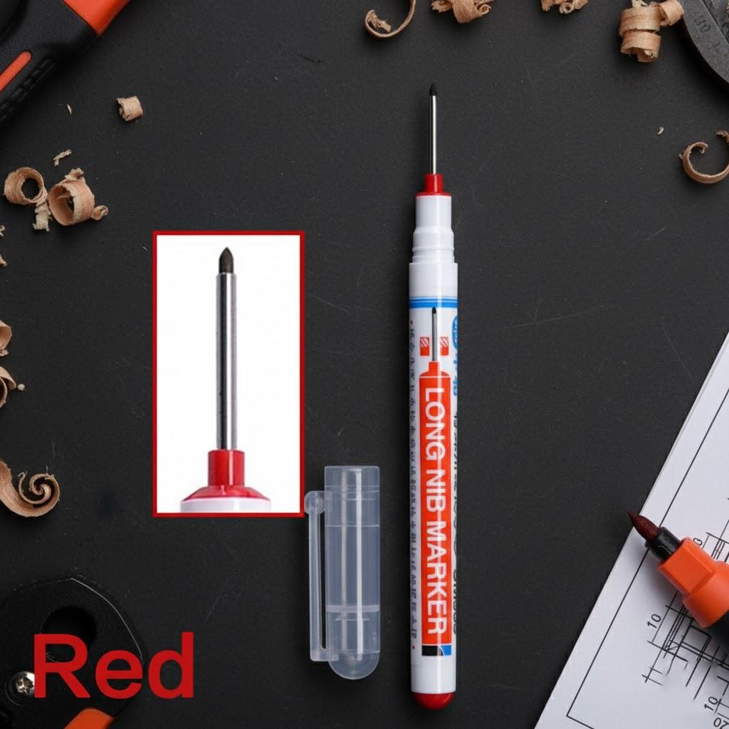 20MM Red Black Blue White Ink Long Head Markers for Bathroom Woodworking Multi-purpose Deep Hole Marker Pens