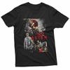 Serie de Halloween de Terror Camiseta Negra de Película Retro Camiseta de Hombre Cuatro Estaciones Unisex Algodón Casual Moda Ropa de Calle