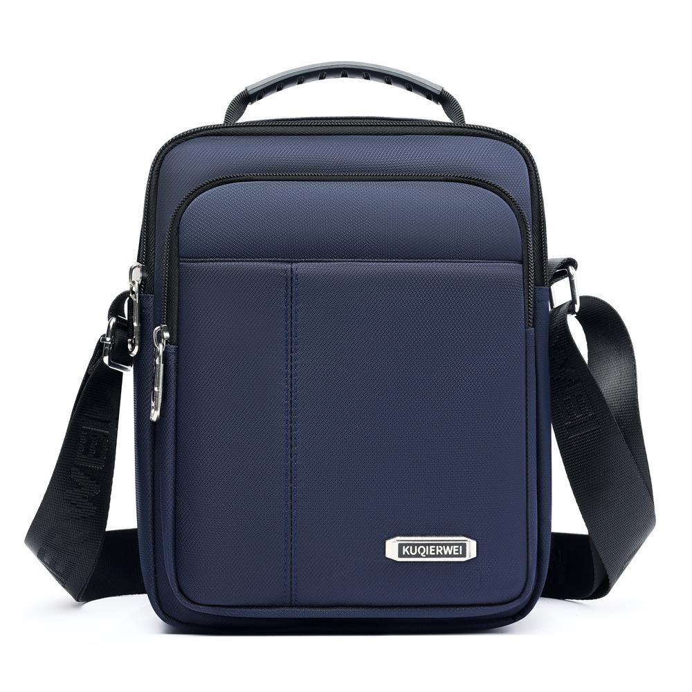 Waterproof Nylon Crossbody Bag for Men Casual Shoulder Messenger Bag with Handle and Zip