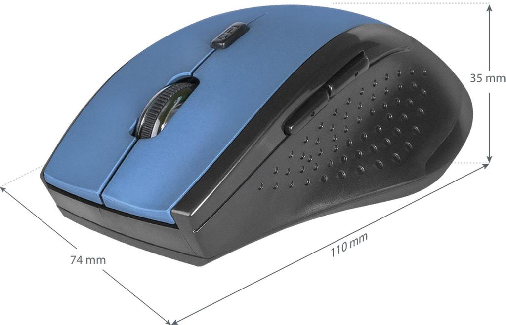 Mysz bezprzewodowa Defender ACCURA MM-365 optyczna 1600dpi 6P niebieska