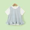 Girls' Jacquard Ruffle Vest & T-Shirt Set