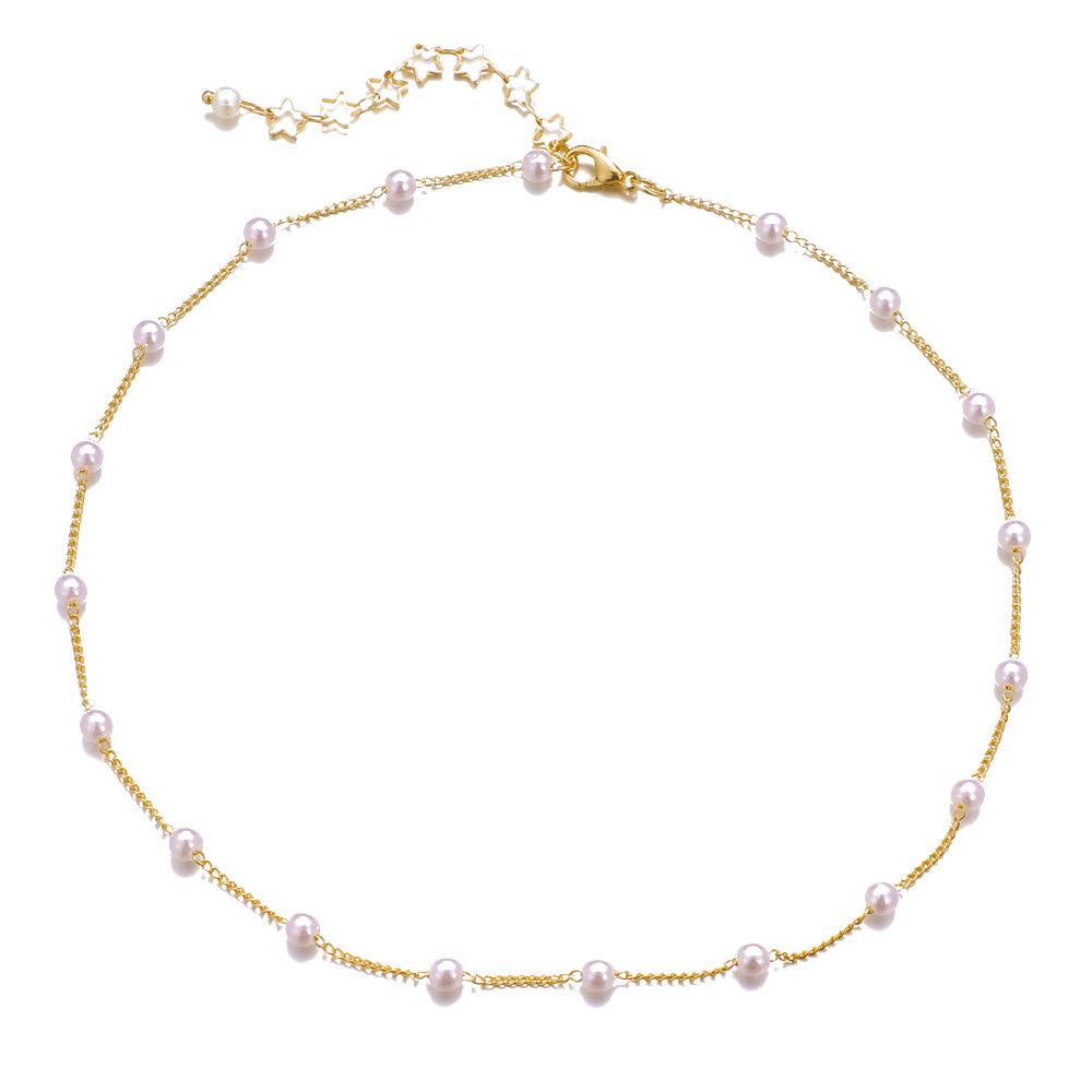 Collana Trendy con Ciondolo a Cuore per Donna - Catena Minimalista per la Clavicola con Chiusura OT per uno Stile alla Moda