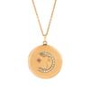 Personalized Necklace Open And Close Moon Zircon Photo Album Pendant Necklace Collarbone Chain Electroplated Gold Color Retention