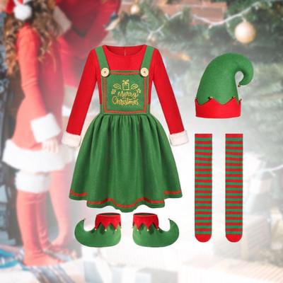 Weihnachtskostüm Erwachsene mit Socken Kleidung für Karneval Geburtstag Fasching für Damen