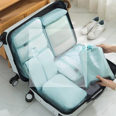 7 Pièces Grande Taille Organisateur de Voyage Organisateur de Valise Portable Sac pour Vêtements Chaussures Maquillage Organisateur de Bagages Sac de Rangement de Voyage